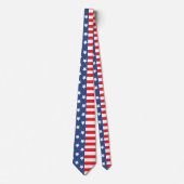 Patriotic Red White & Blue USA American Flag Krawatte (Vorderseite)