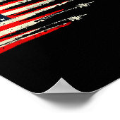 Patriotic Red White Blue Usa Flag Fighter Jets 4th Poster (Ecke)
