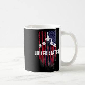 Patriotic Red White Blue Usa Flag Fighting Jets 4. Kaffeetasse