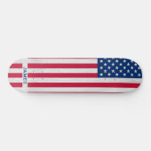 Patriotic Red White Blue USA Flag Skateboard (Horizontal)