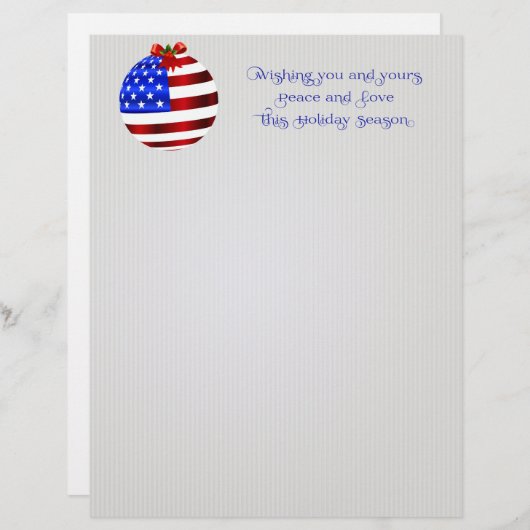 Patriotic Red White Blue Weihnachtspapier (Vorne/Hinten)