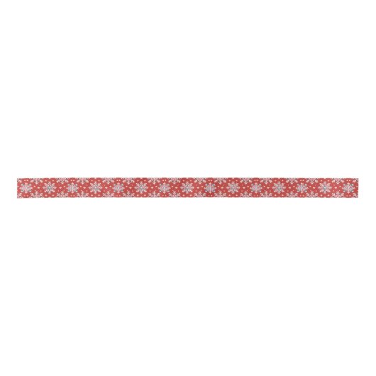 Patriotic Red White Blue Weihnachtsschnee Ribbon Satinband (Vorderseite)