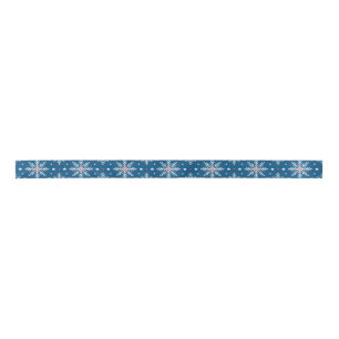 Patriotic Red White Blue Weihnachtsschnee Ribbon Satinband
