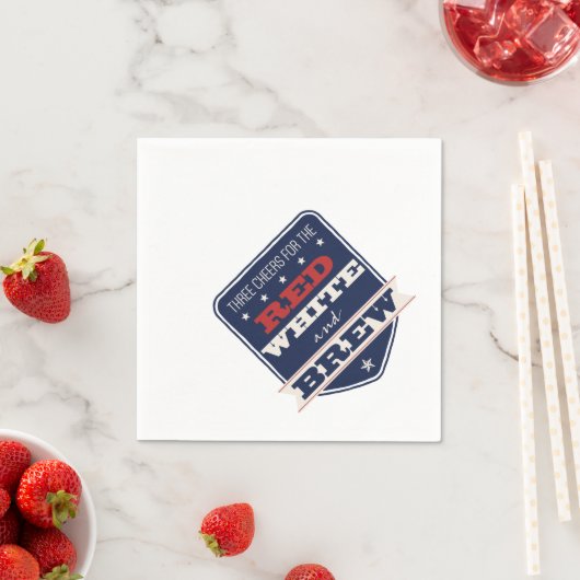 Patriotic Red White & Brew Serviette (Beispiel)