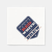 Patriotic Red White & Brew Serviette (Vorderseite)