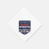 Patriotic Red White & Brew Serviette (Ecke)