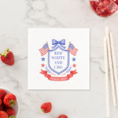 Patriotic Red White & I Do Bridal Shower Serviette (Beispiel)