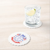 Patriotic Red White & I Do Bridal Shower Untersetzer (Vor Ort)