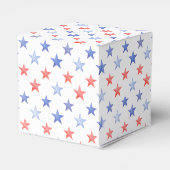 Patriotic Red White & I Do Monogram Bridal Shower Geschenkschachtel (Rückseite)