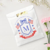 Patriotic Red White & I Do Monogram Bridal Shower Geschenktütchen (Versiegelt)