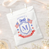 Patriotic Red White & I Do Monogram Bridal Shower Geschenktütchen (Ausgeschnitten)