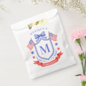 Patriotic Red White & I Do Monogram Bridal Shower Geschenktütchen (Versiegelt)