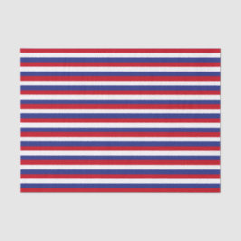 Patriotic Red White Stripe Seidenpapier
