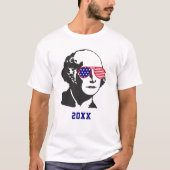 Patriotic Red White und Blue George Washington T-Shirt (Vorderseite)