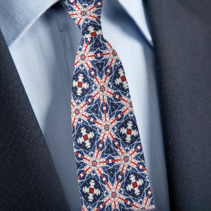 Patriotic Red White und Blue Necktie Krawatte