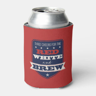 Patriotic Red White und Brew Personalisiert Dosenkühler