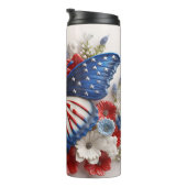 PATRIOTIC RED WHUE BLUE USA BUTTERFLY THERMOSBECHER (Nach rechts gedreht)