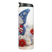 PATRIOTIC RED WHUE BLUE USA BUTTERFLY THERMOSBECHER (Nach rechts gedreht)