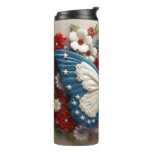 PATRIOTIC RED WHUE BLUE USA BUTTERFLY THERMOSBECHER (Nach links gedreht)