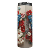 PATRIOTIC RED WHUE BLUE USA BUTTERFLY THERMOSBECHER (Rückseite)