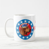 Patriotic Redbone Coonhound Kaffeetasse (Links)