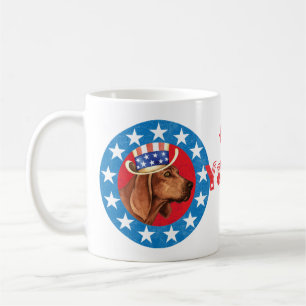 Patriotic Redbone Coonhound Kaffeetasse