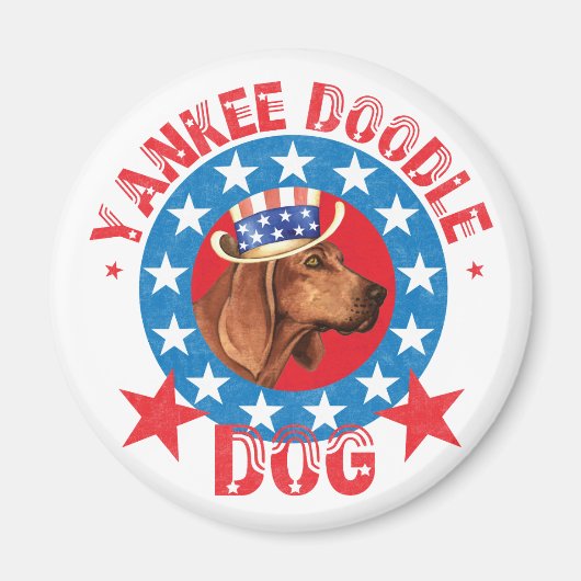 Patriotic Redbone Coonhound Magnet (Vorne)