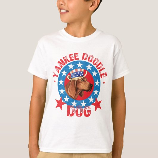 Patriotic Redbone Coonhound T-Shirt (Vorderseite)