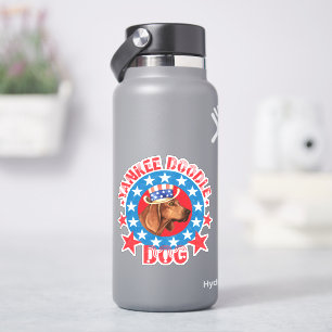 Patriotic Redbone Coonhound Vinyl Sticker