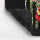 Patriotic Reindeer Camo American Flag Veteran Chri Mousepad (Ecke)