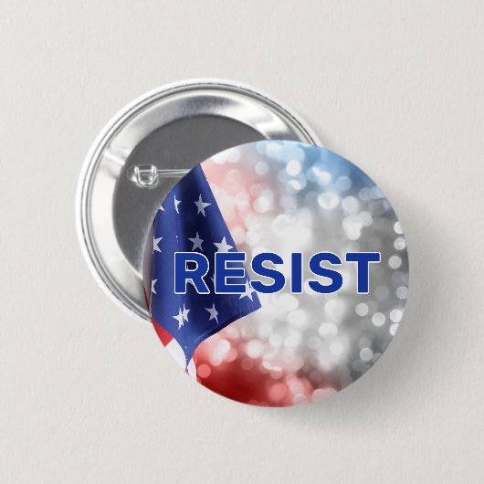 Patriotic Resist Button Political (Vorne & Hinten)
