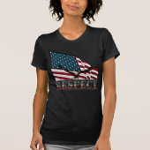 Patriotic Respect with Bald Eagle and USA flag T-Shirt (Vorderseite)