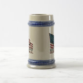 Patriotic Respekt, Eagle auf der großen US-Flagge Bierglas (Mittel)