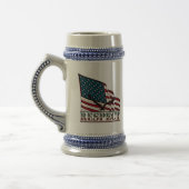 Patriotic Respekt, Eagle auf der großen US-Flagge Bierglas (Links)