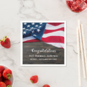 Patriotic Retirement American Flag Militär Serviette (Beispiel)