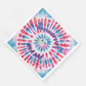Patriotic Retro Hippie 4. Juli Paper Napkin Serviette (Ecke)