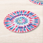 Patriotic Retro Hippie 4. Juli Paper Untersetzer (Angewinkelt)