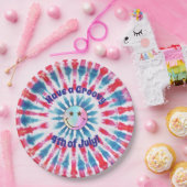 Patriotic Retro Hippie 4. Juli Papierplatte Pappteller (Party)
