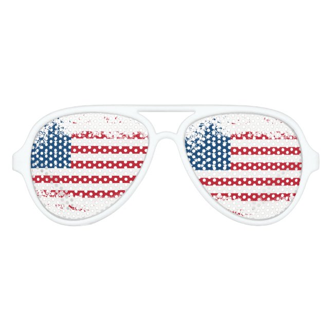 Patriotic Retro Party Shades Partybrille (Vorderseite)