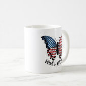 Patriotic Rewild America Butterfly Kaffeetasse (VorderseiteRechts)