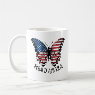 Patriotic Rewild America Butterfly Kaffeetasse