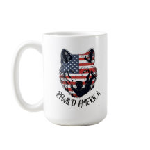 Patriotic Rewild America Wolf