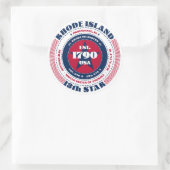 Patriotic Rhode Island Circle Design Sticker (Tasche)