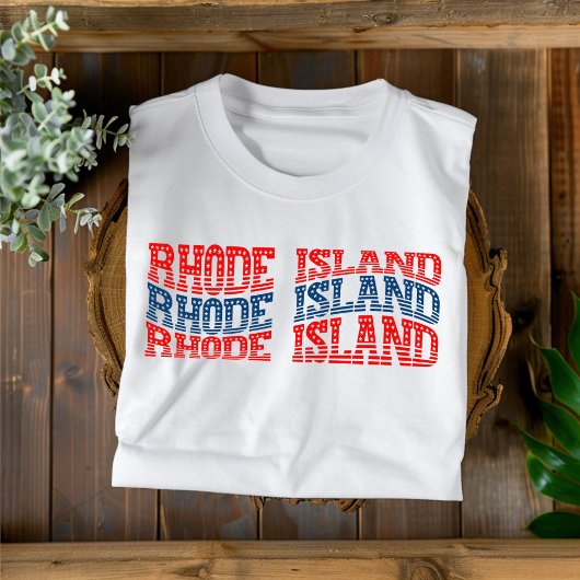 Patriotic Rhode Island Red and Blue Boho T - Shirt