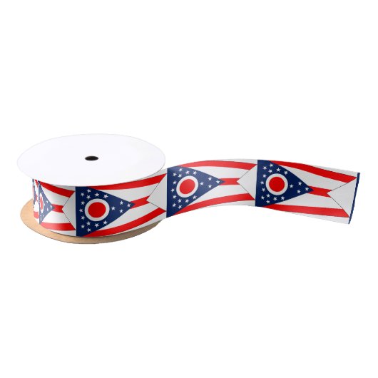 Patriotic Ribbon mit Flag Ohio Staat, USA Satinband (Spule)
