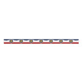 Patriotic Ribbon with new Flag of Utah State, USA Ripsband (Vorderseite)