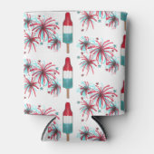 Patriotic Rocket Pop Popsiwork Feuerwerk 4. Juli Dosenkühler (Vorderseite)