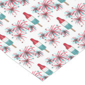 Patriotic Rocket Pop Popsiwork Feuerwerk 4. Juli Kurzer Tischläufer (Ecke)