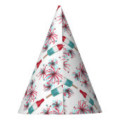 Patriotic Rocket Pop Popsiwork Feuerwerk 4. Juli Partyhütchen (Rückseite)