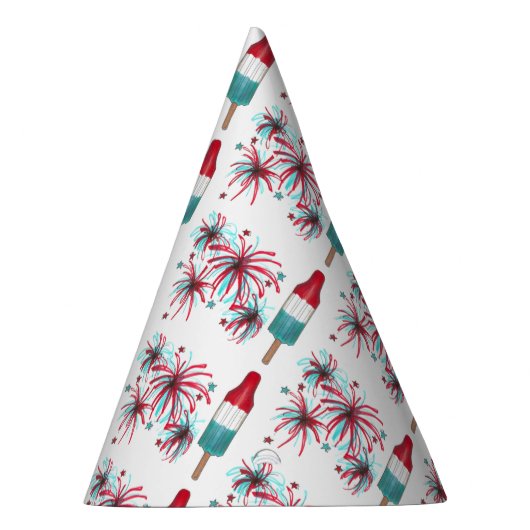 Patriotic Rocket Pop Popsiwork Feuerwerk 4. Juli Partyhütchen (Rechts)